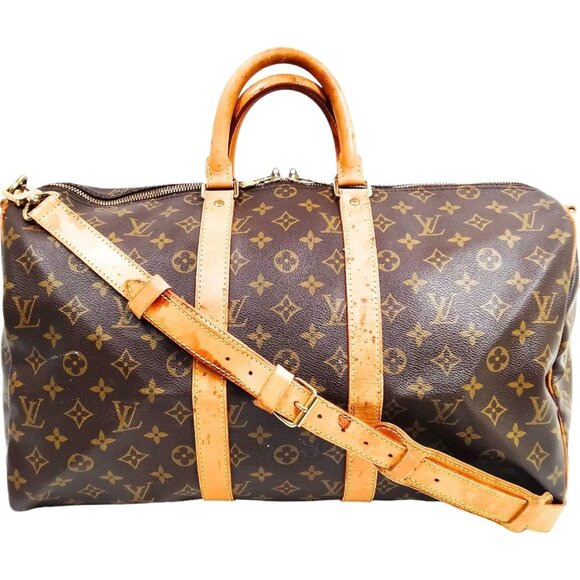 011465AF Louis Vuitton Travel Bag Keepall Bandouliere 45 Brown Monogram - Picture 1 of 9